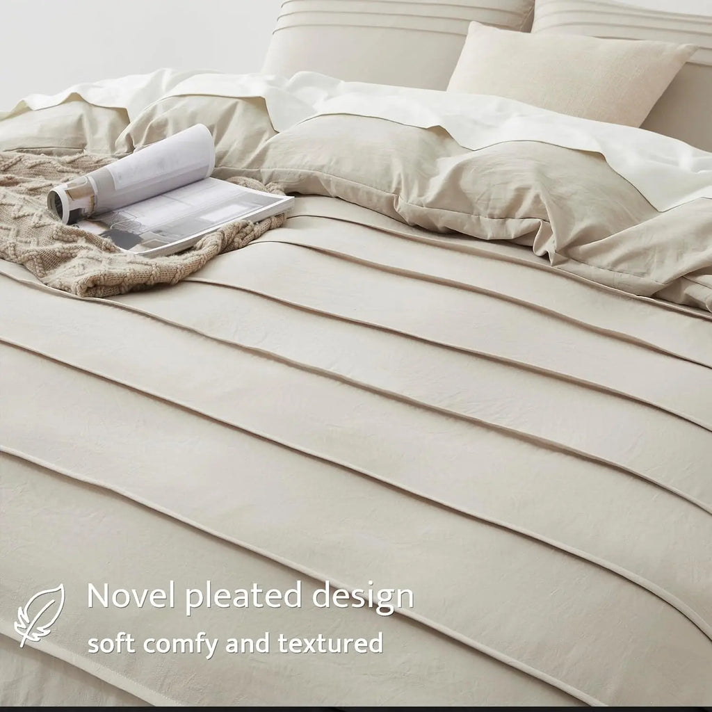 Oli Anderson Pleated Duvet Cover - 3 Piece Set