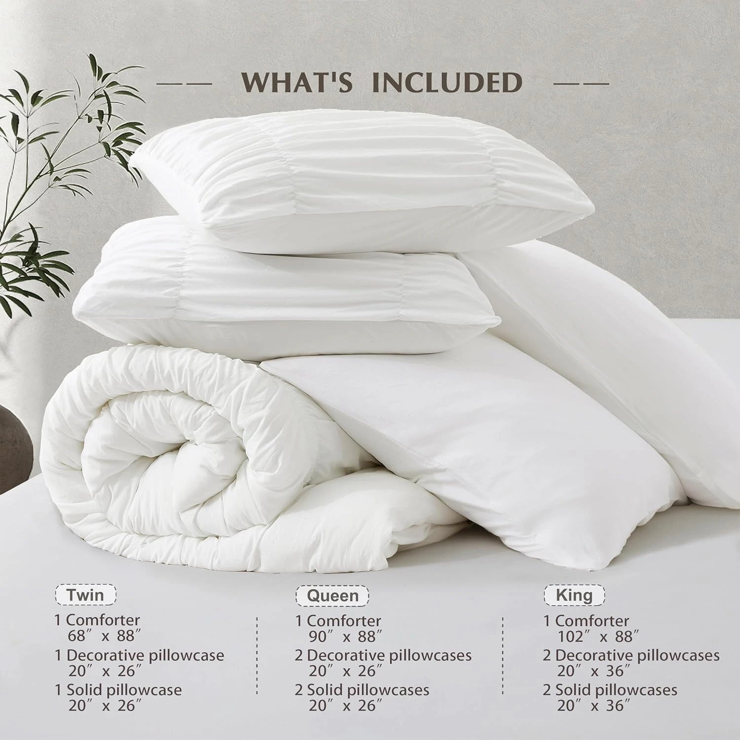 Oli Anderson Ruched Fluffy Comforter Set - 5 Piece
