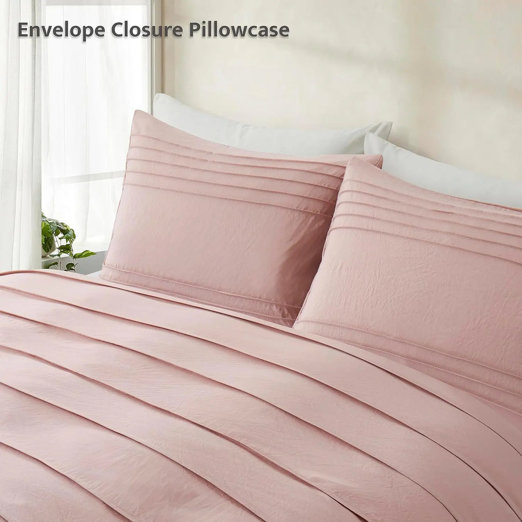 Oli Anderson Pleated Duvet Cover - 3 Piece Set