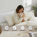 Oli Anderson Washed Cotton Linen Duvet Cover Set - 3 Piece