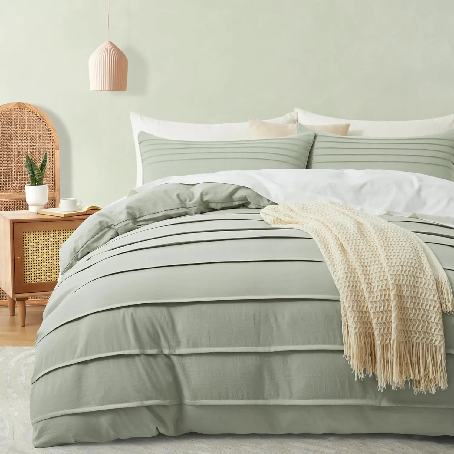 Oli Anderson Pleated Duvet Cover - 3 Piece Set