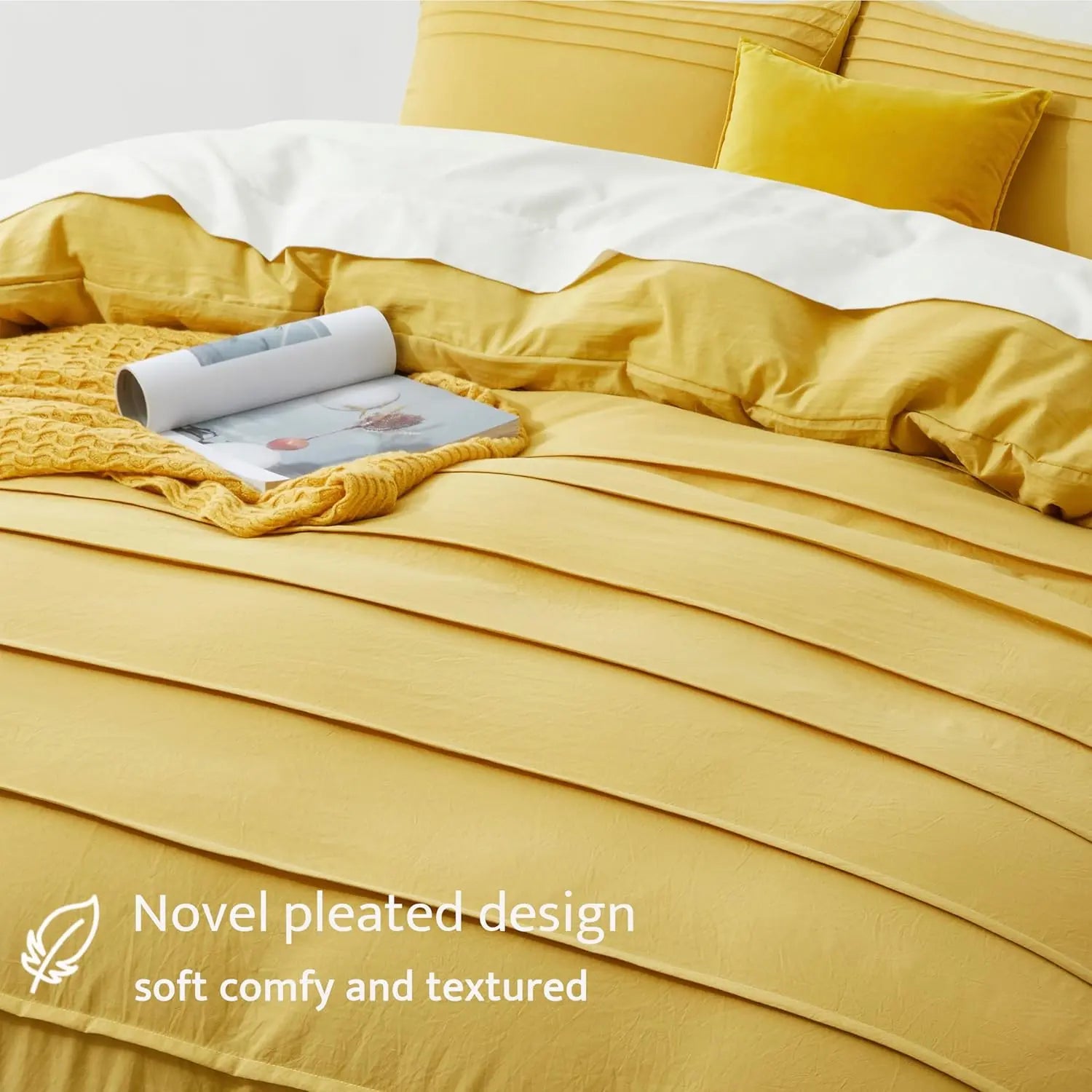 Oli Anderson Pleated Duvet Cover - 3 Piece Set