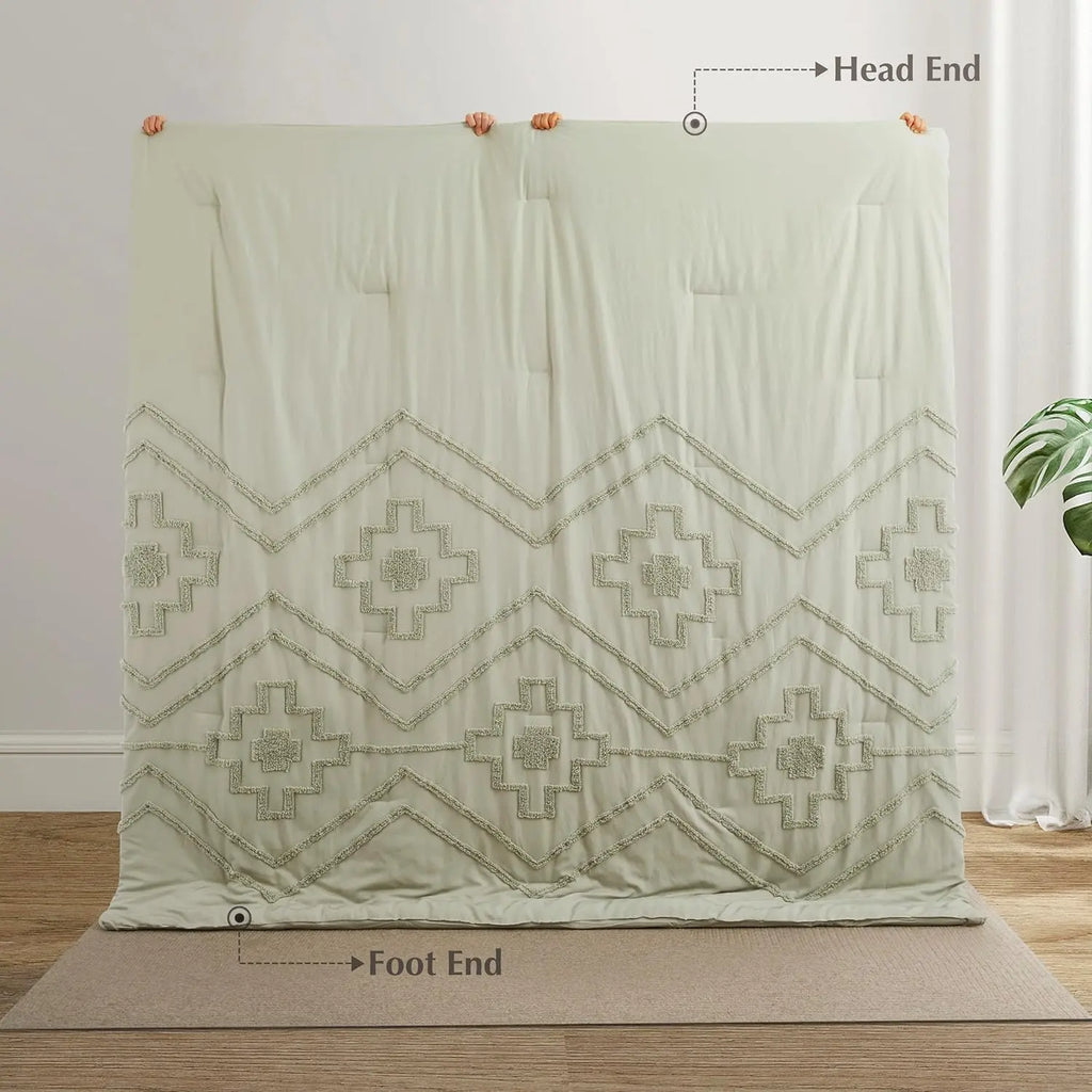 Oli Anderson Boho Tufted Jacquard Comforter Set - 3 Piece