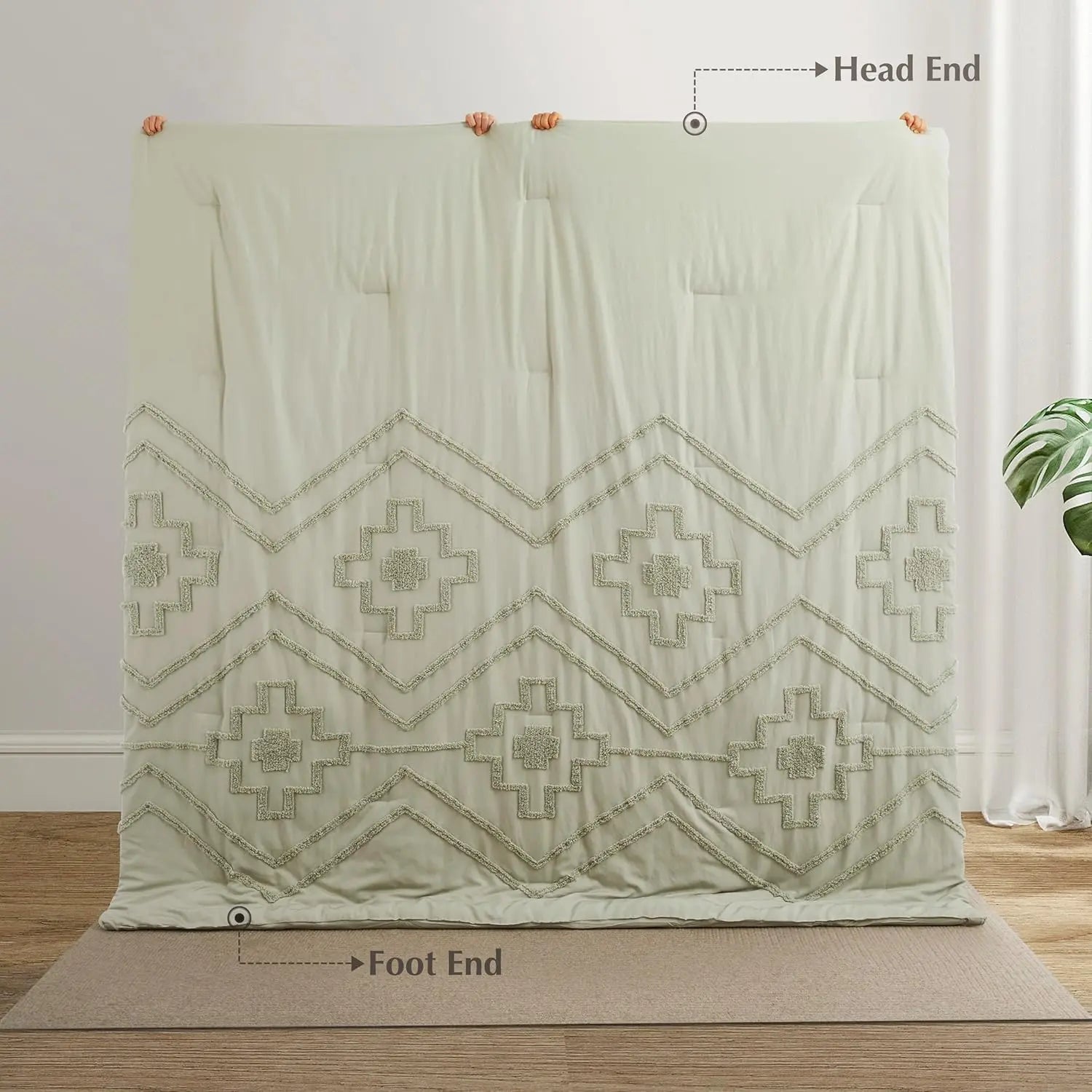 Oli Anderson Boho Tufted Jacquard Comforter Set - 3 Piece