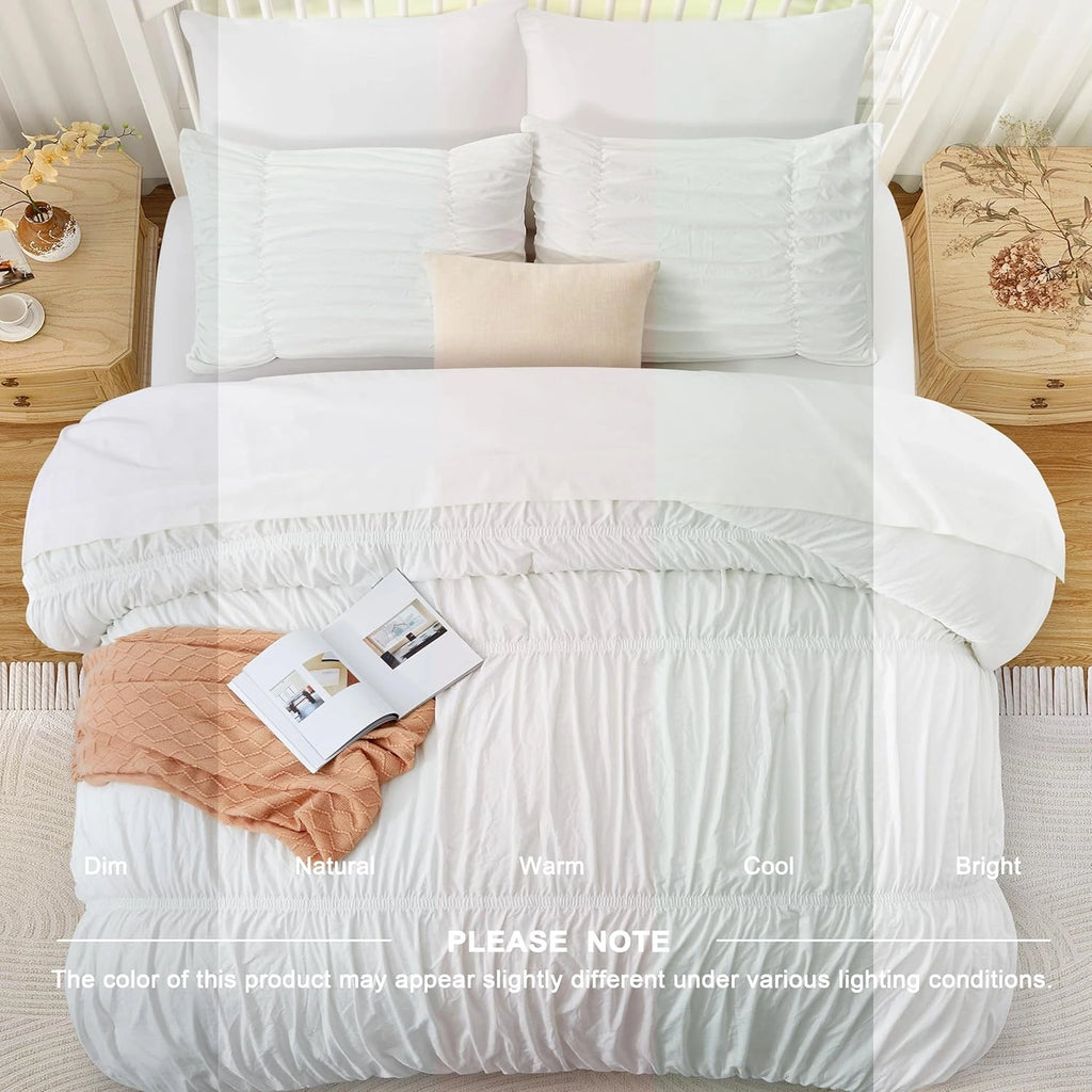 Oli Anderson Ruched Fluffy Comforter Set - 5 Piece