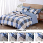 Oli Anderson Reversible Fluffy Checkered Comforter Set - 3 Piece