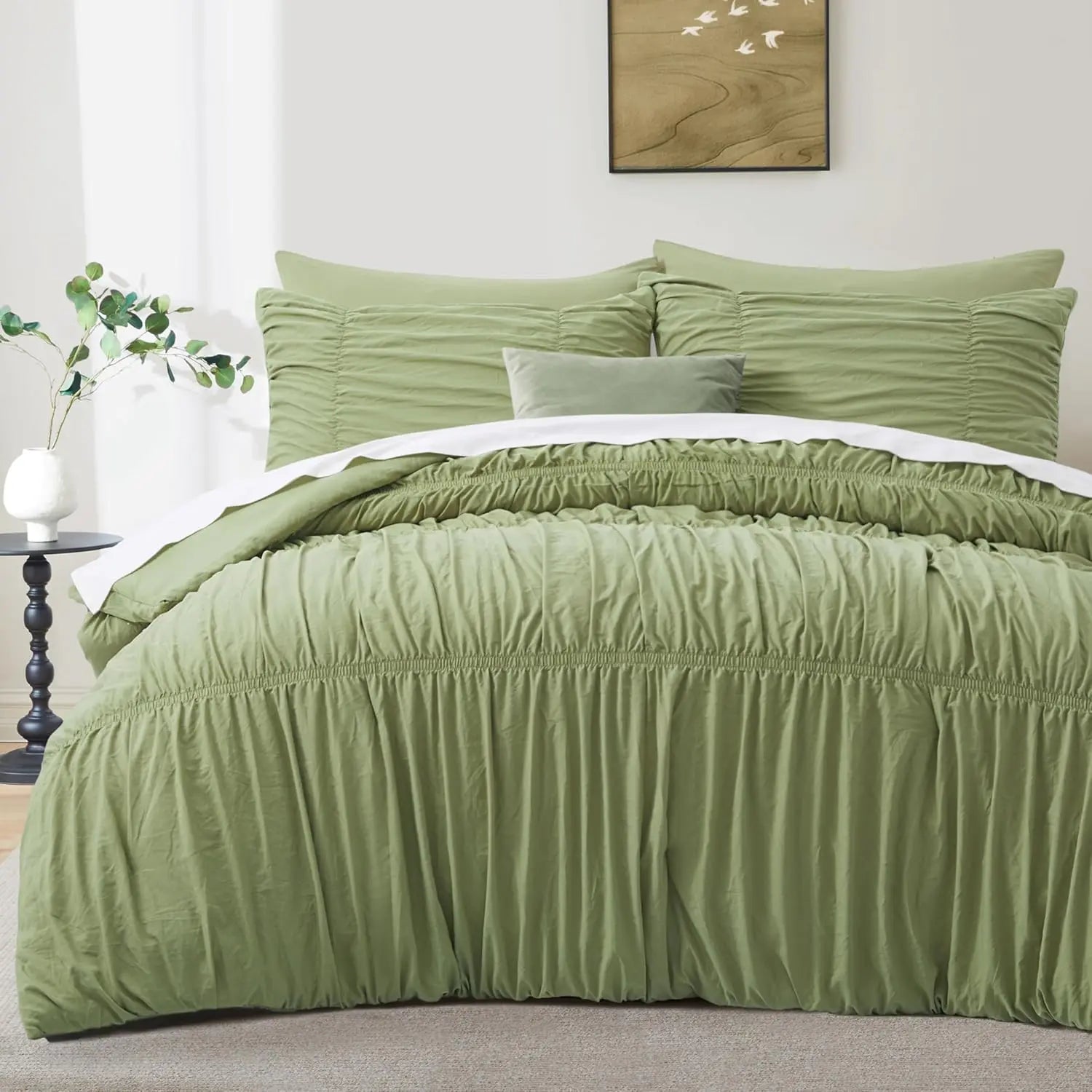 Oli Anderson Ruched Fluffy Comforter Set - 5 Piece