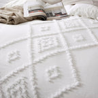 Oli Anderson Tufted Boho Embroidery Duvet Cover Set - 3 Piece
