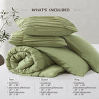 Oli Anderson Ruched Fluffy Comforter Set - 5 Piece