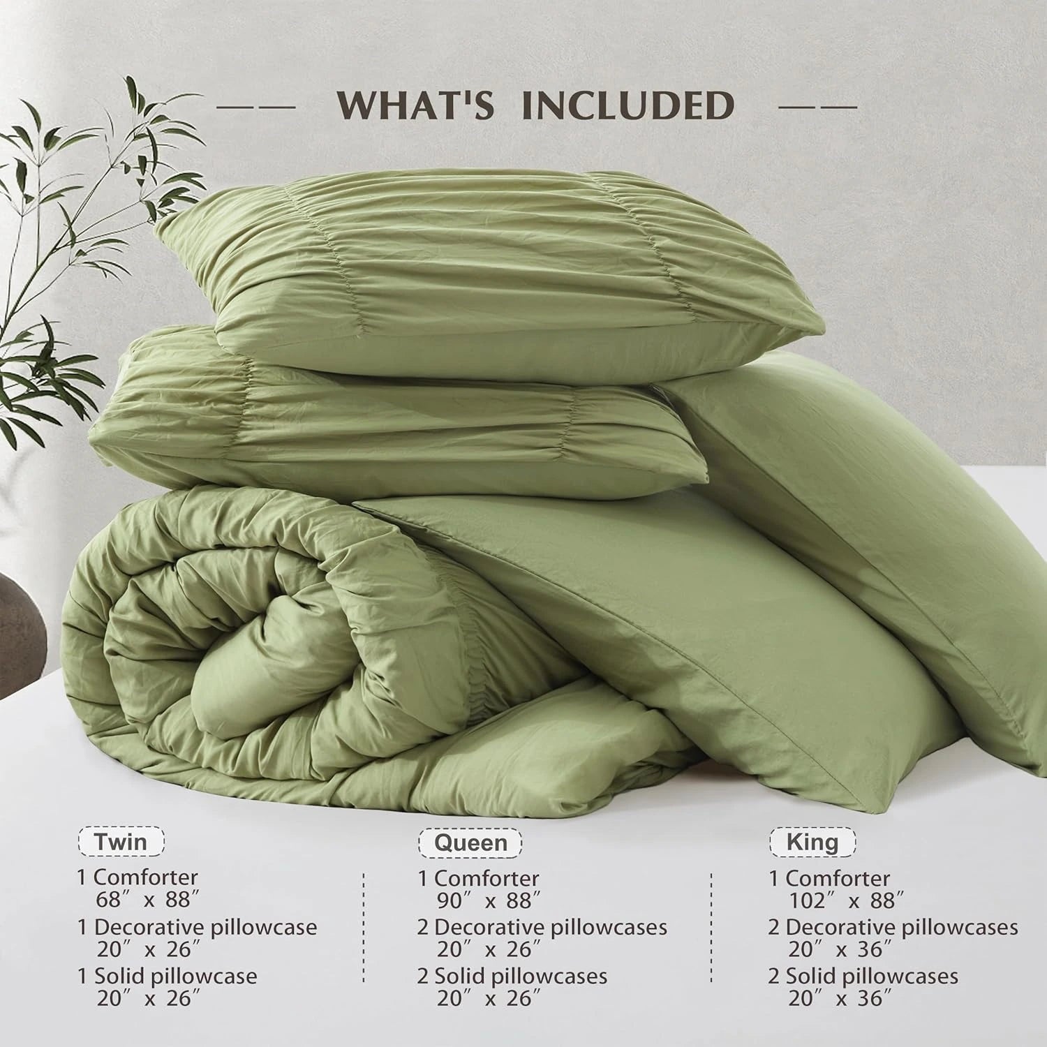 Oli Anderson Ruched Fluffy Comforter Set - 5 Piece