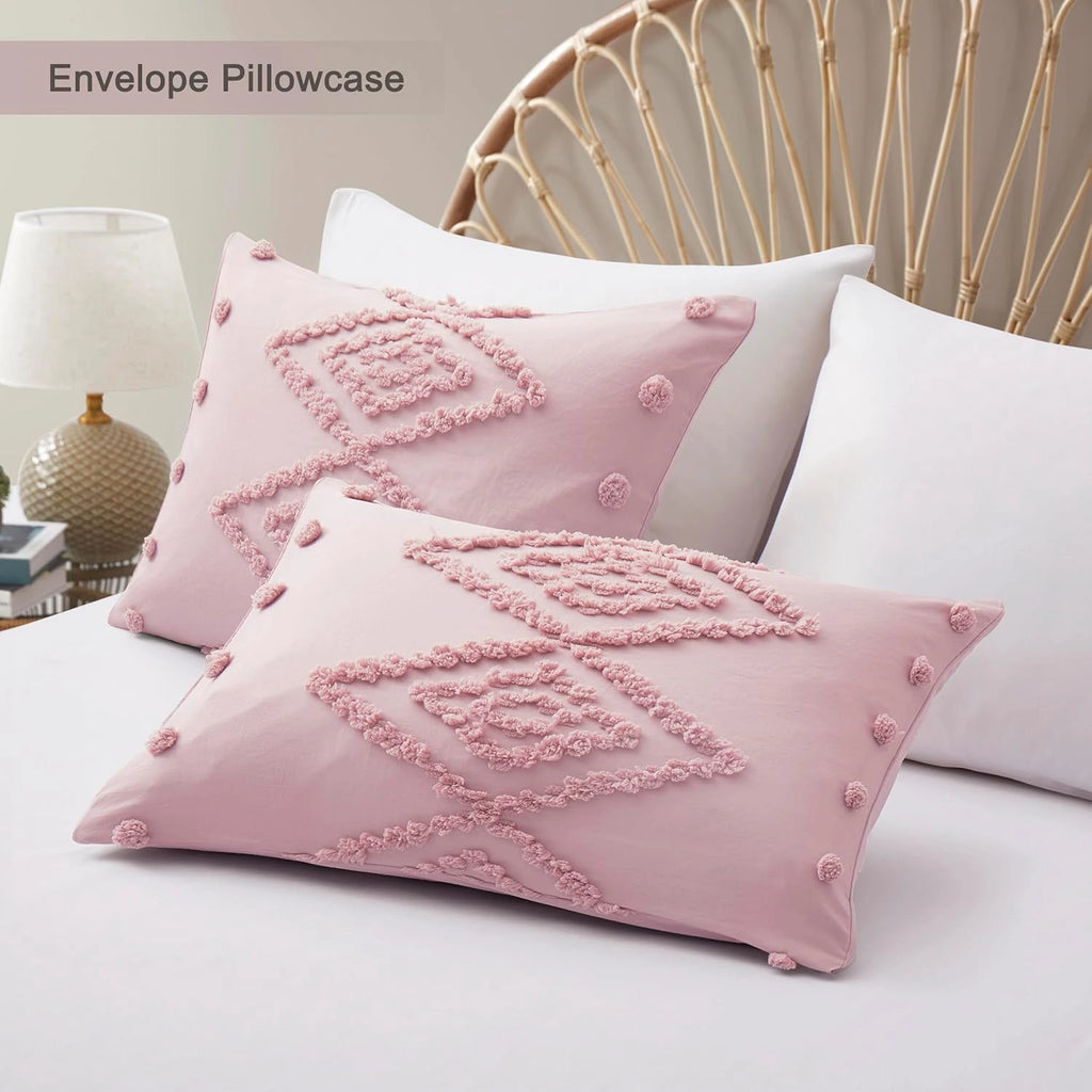 Oli Anderson Tufted Boho Embroidery Duvet Cover Set - 3 Piece