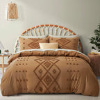 Oli Anderson Tufted Boho Embroidery Duvet Cover Set - 3 Piece
