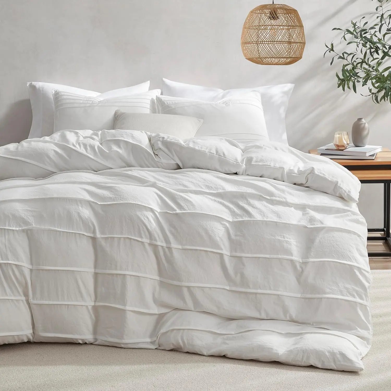 Oli Anderson Pleated Duvet Cover - 3 Piece Set