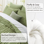 Oli Anderson Ruched Fluffy Comforter Set - 5 Piece
