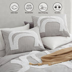 Oli Anderson Tufted Boho Jacquard Duvet Cover Set - 3 Piece
