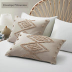 Oli Anderson Tufted Boho Embroidery Duvet Cover Set - 3 Piece