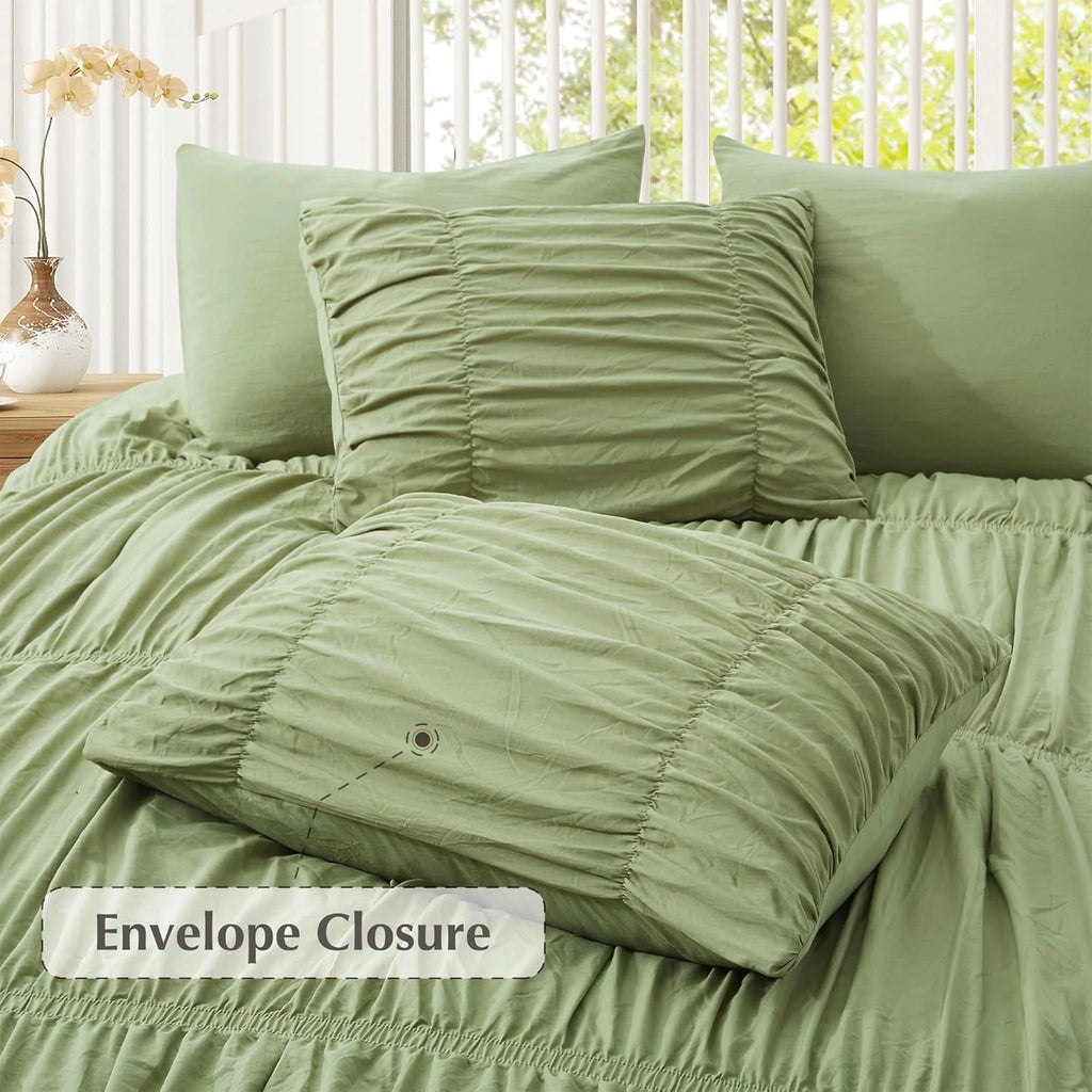 Oli Anderson Ruched Fluffy Comforter Set - 5 Piece