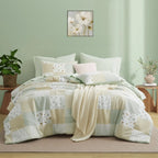 Oli Anderson Seersucker Floral Comforter Set - 7 Piece