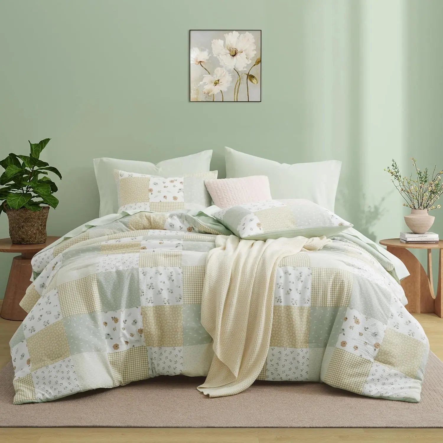 Oli Anderson Seersucker Floral Comforter Set - 7 Piece
