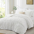 Oli Anderson Ruched Fluffy Comforter Set - 5 Piece