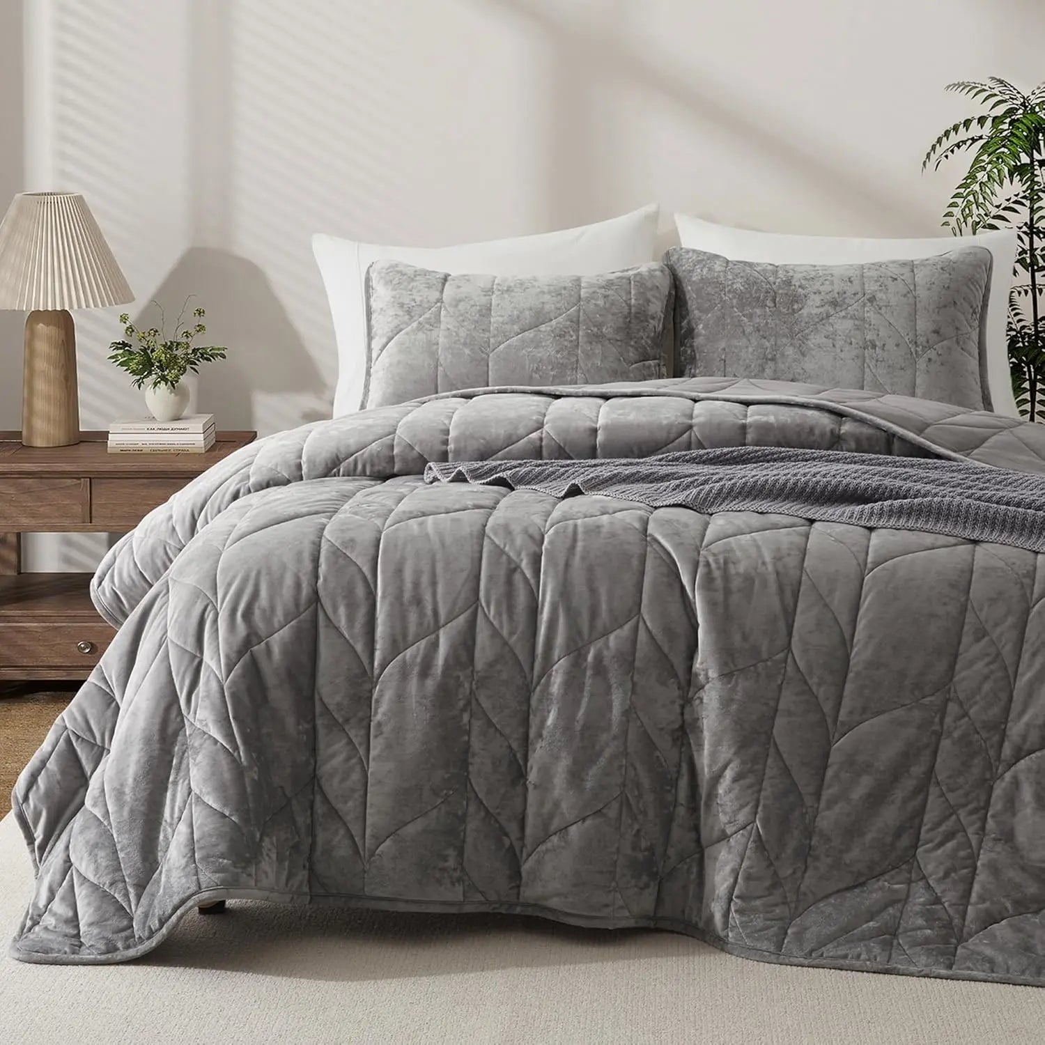 Oli Anderson Velvet Reversible Quilt Set - 3 Piece