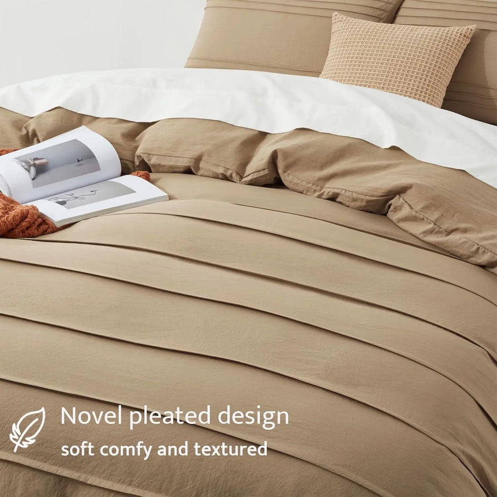 Oli Anderson Pleated Duvet Cover - 3 Piece Set