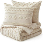 Oli Anderson Tufted Boho Fluffy Comforter Set - 3 Piece