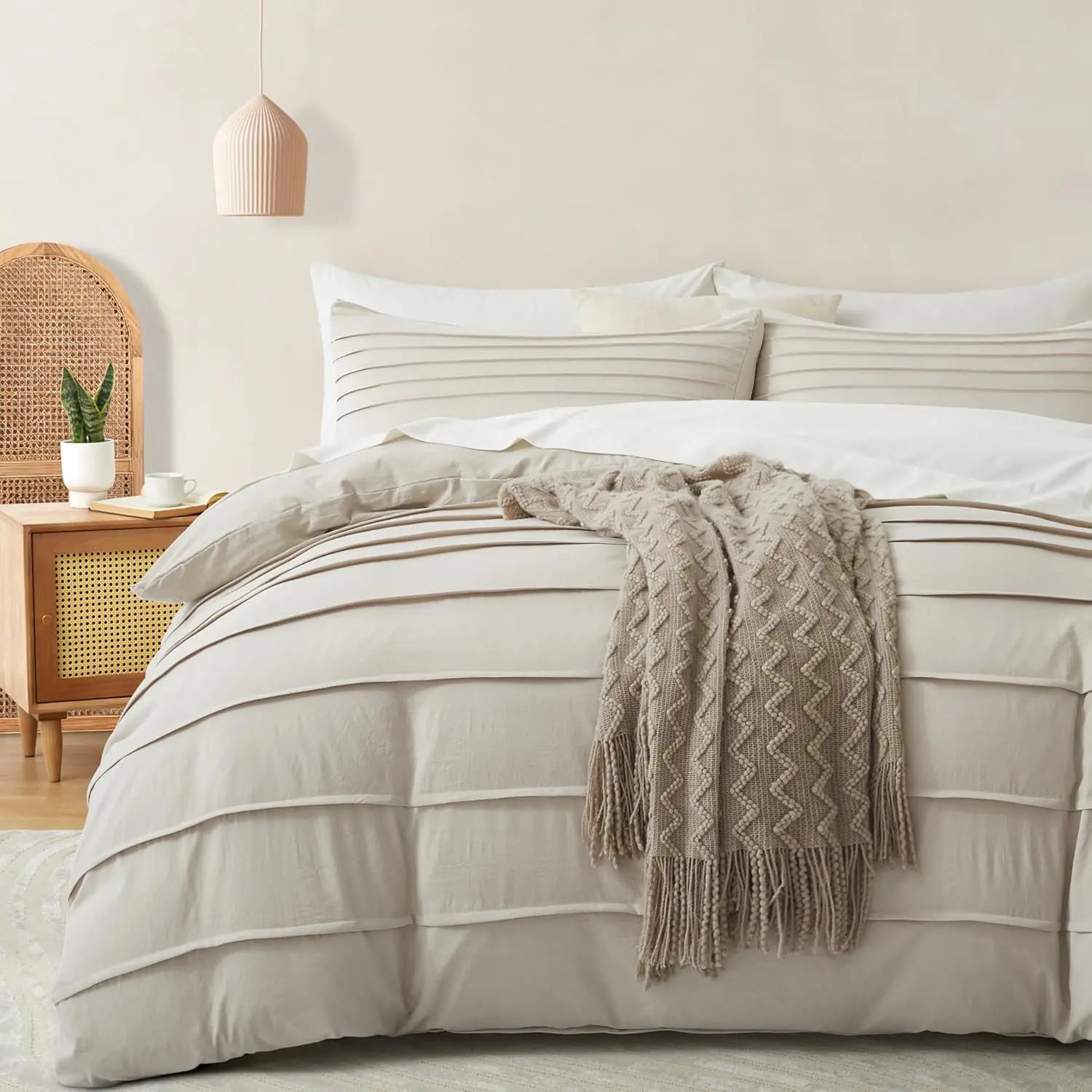 Oli Anderson Pleated Duvet Cover - 3 Piece Set
