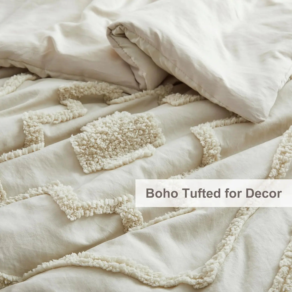 Oli Anderson Boho Tufted Jacquard Comforter Set - 3 Piece