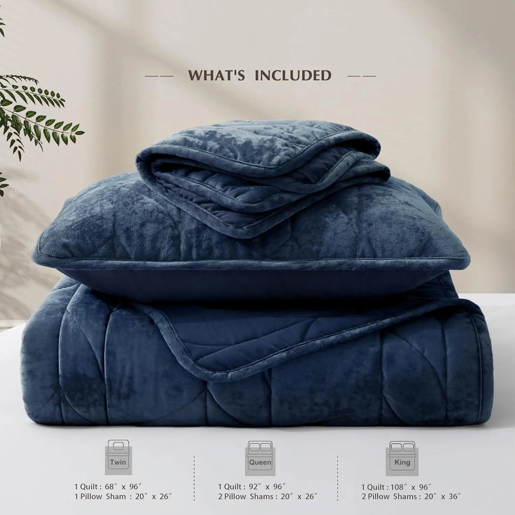 Oli Anderson Velvet Reversible Quilt Set - 3 Piece