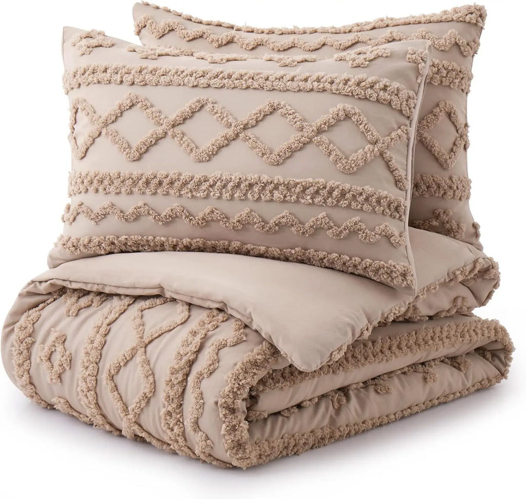 Oli Anderson Tufted Boho Fluffy Comforter Set - 3 Piece