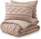 Oli Anderson Tufted Boho Fluffy Comforter Set - 3 Piece
