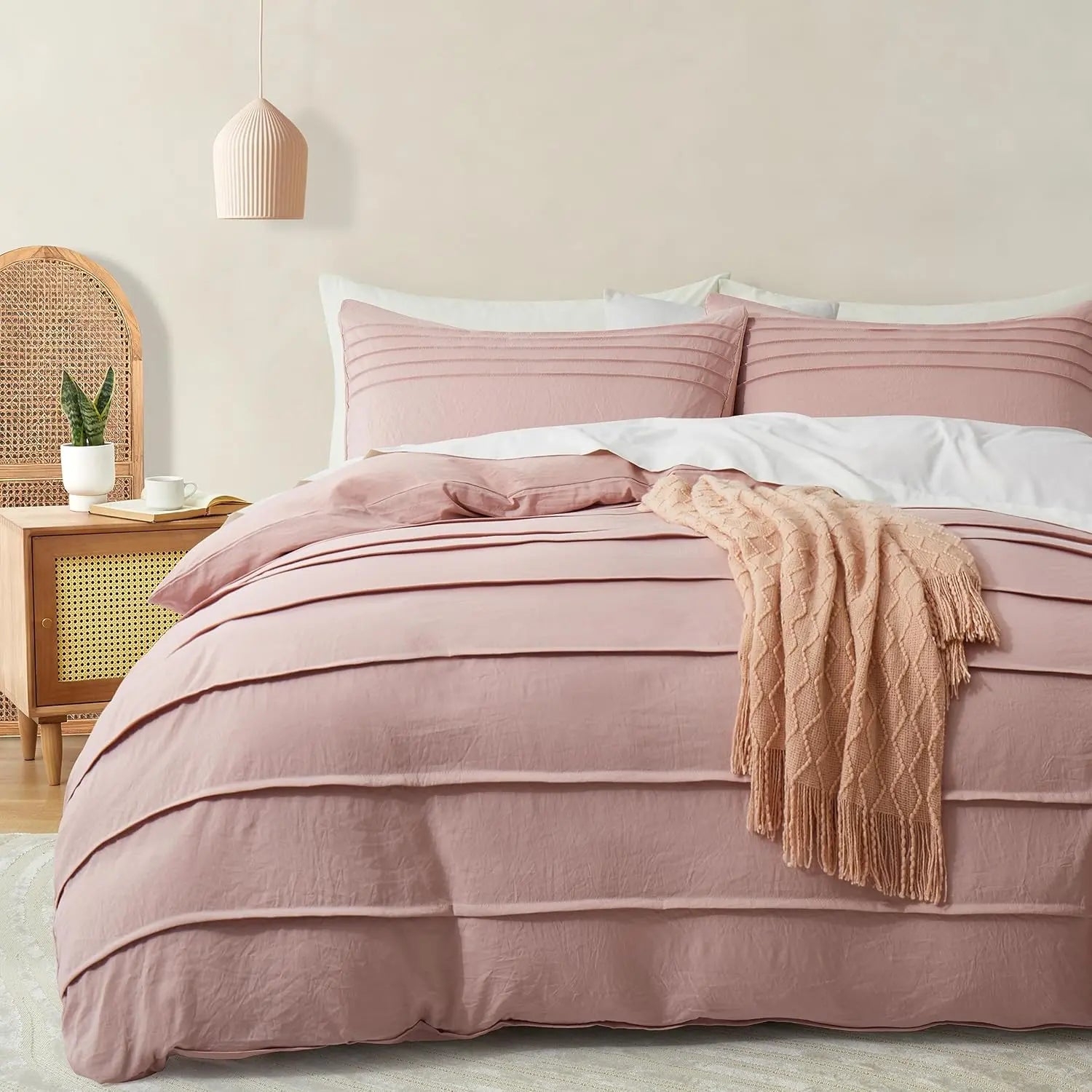 Oli Anderson Pleated Duvet Cover - 3 Piece Set