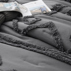 Oli Anderson Tufted Boho Fluffy Comforter Set - 3 Piece