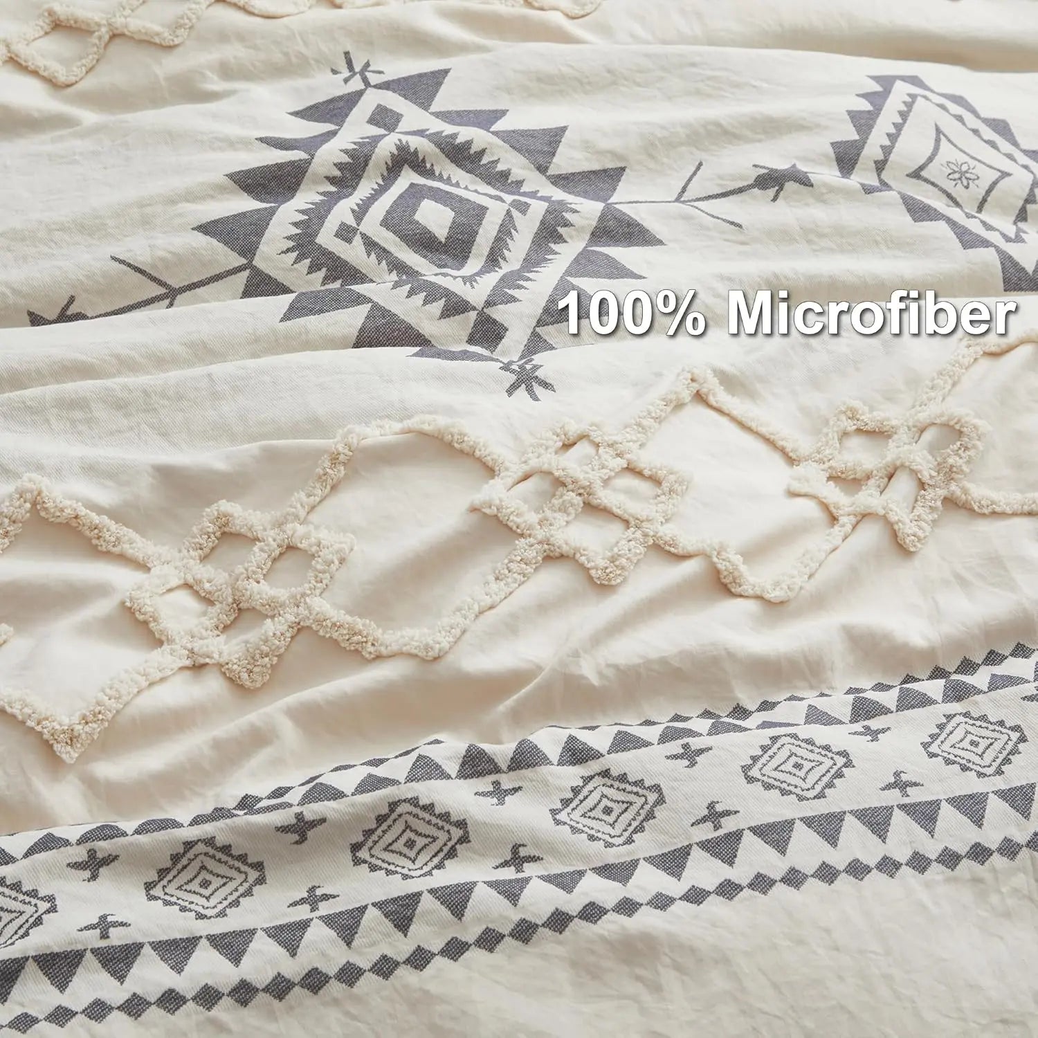 Oli Anderson Boho Tufted Duvet Cover - 3 Piece Set