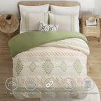 Oli Anderson Boho Tufted Duvet Cover - 3 Piece Set