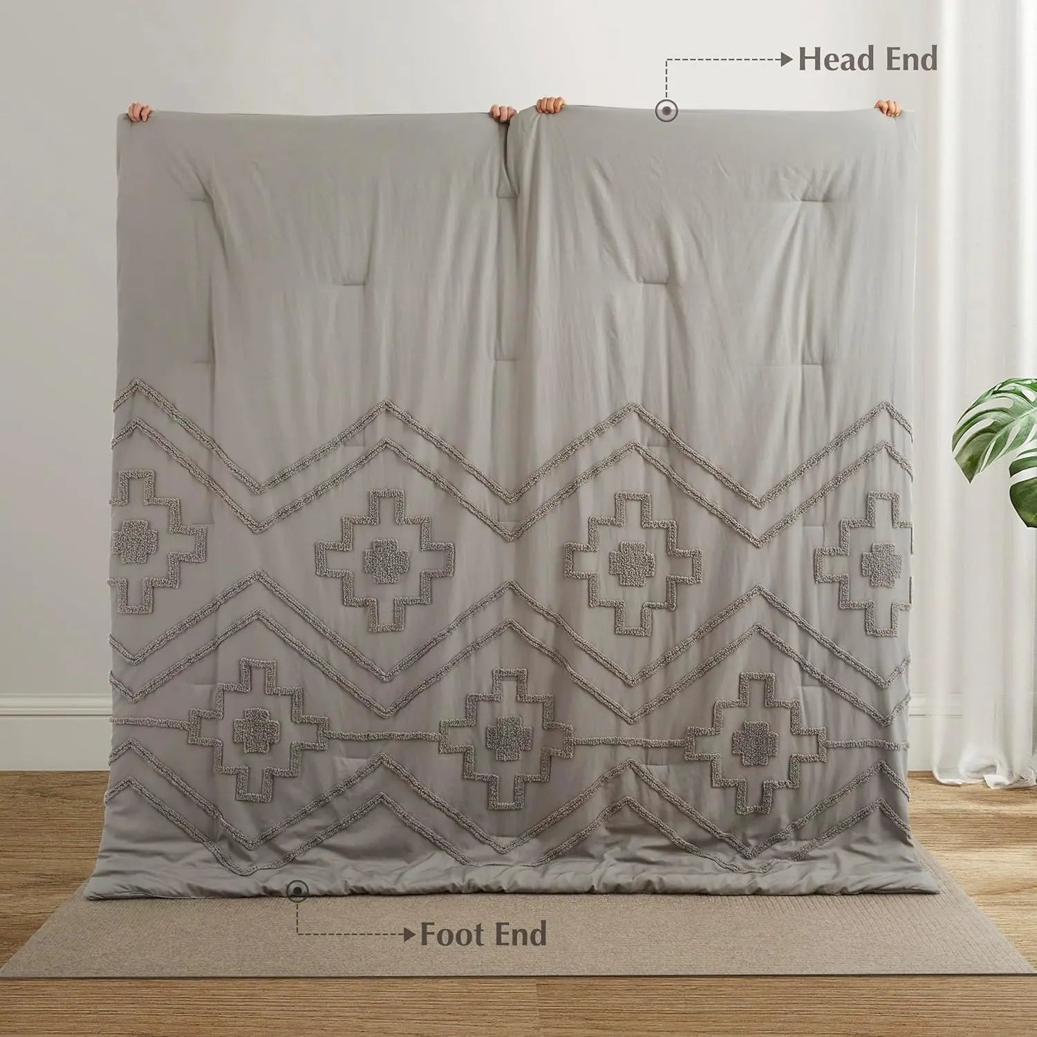 Oli Anderson Boho Tufted Jacquard Comforter Set - 3 Piece