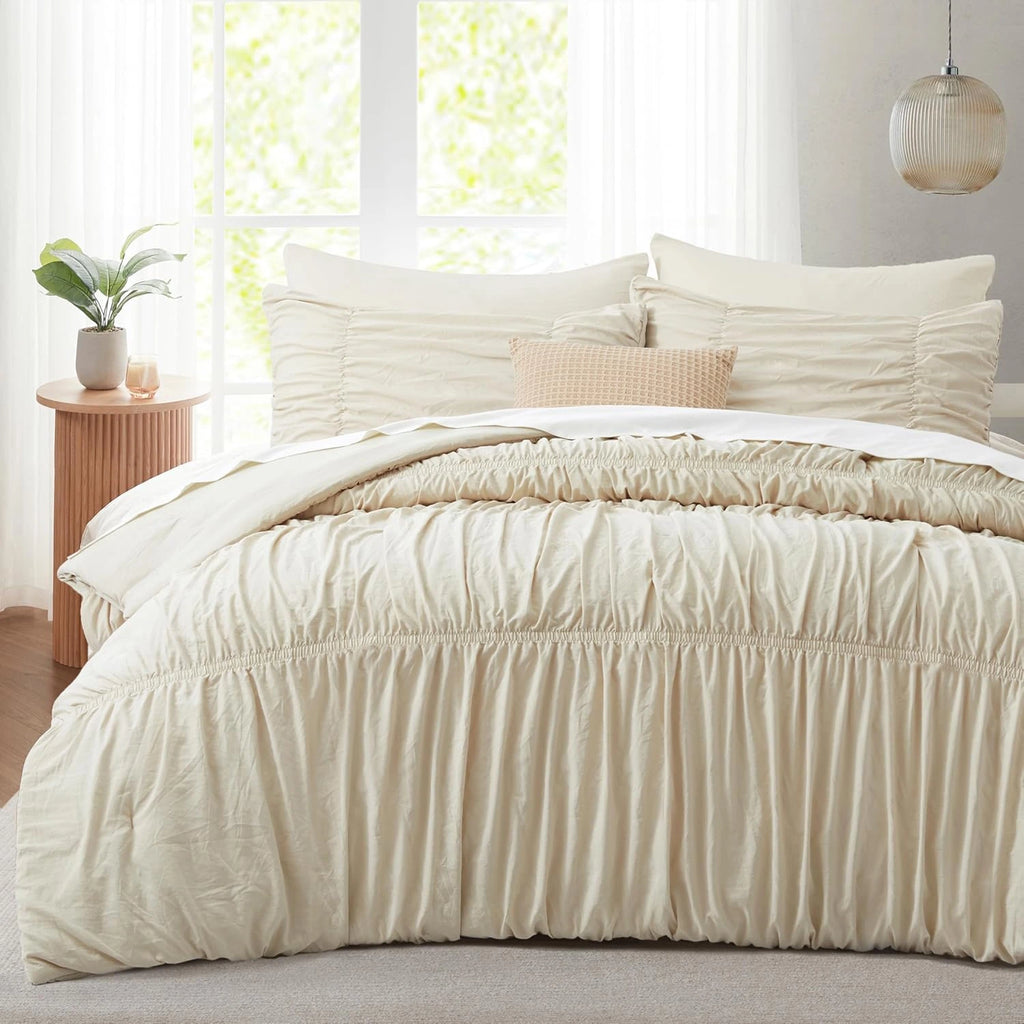 Oli Anderson Ruched Fluffy Comforter Set - 5 Piece