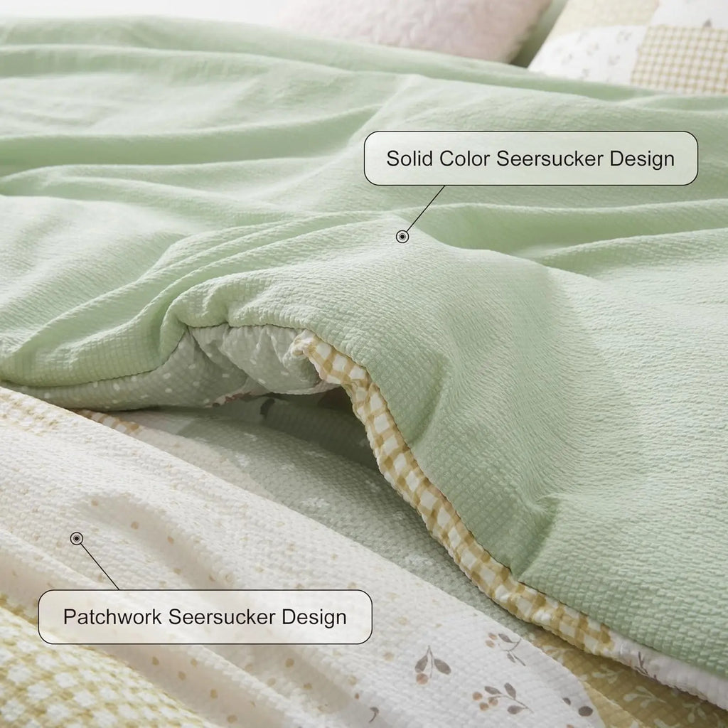 Oli Anderson Seersucker Floral Comforter Set - 7 Piece