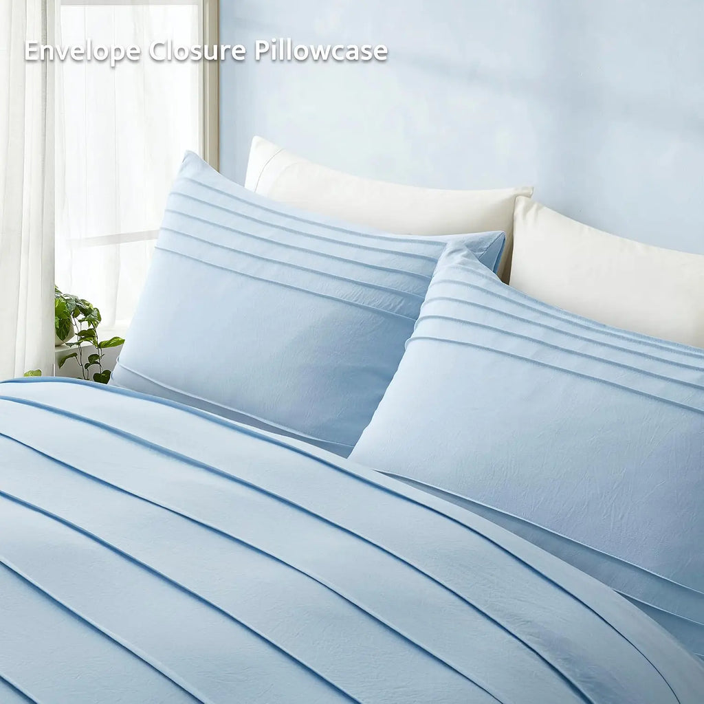 Oli Anderson Pleated Duvet Cover - 3 Piece Set