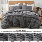 Oli Anderson Tufted Boho Fluffy Comforter Set - 3 Piece