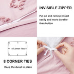 Oli Anderson Tufted Boho Embroidery Duvet Cover Set - 3 Piece