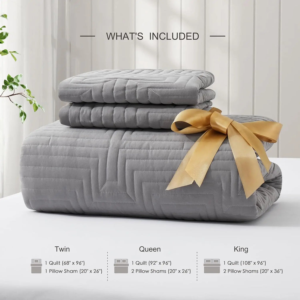 Oli Anderson Quilt Set - 3 Piece Lightweight Bedspread
