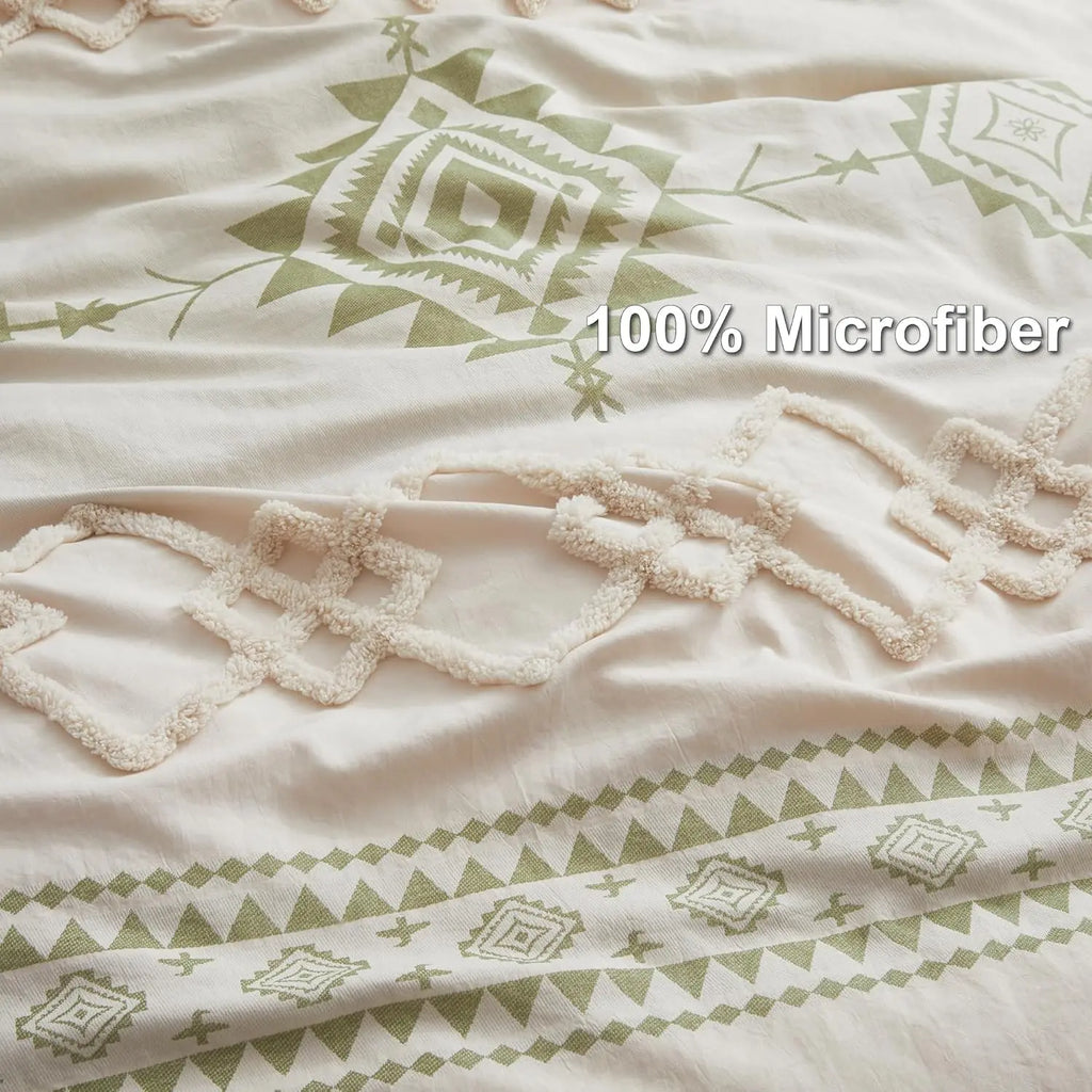 Oli Anderson Boho Tufted Duvet Cover - 3 Piece Set