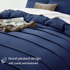 Oli Anderson Pleated Duvet Cover - 3 Piece Set