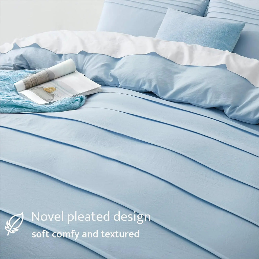 Oli Anderson Pleated Duvet Cover - 3 Piece Set