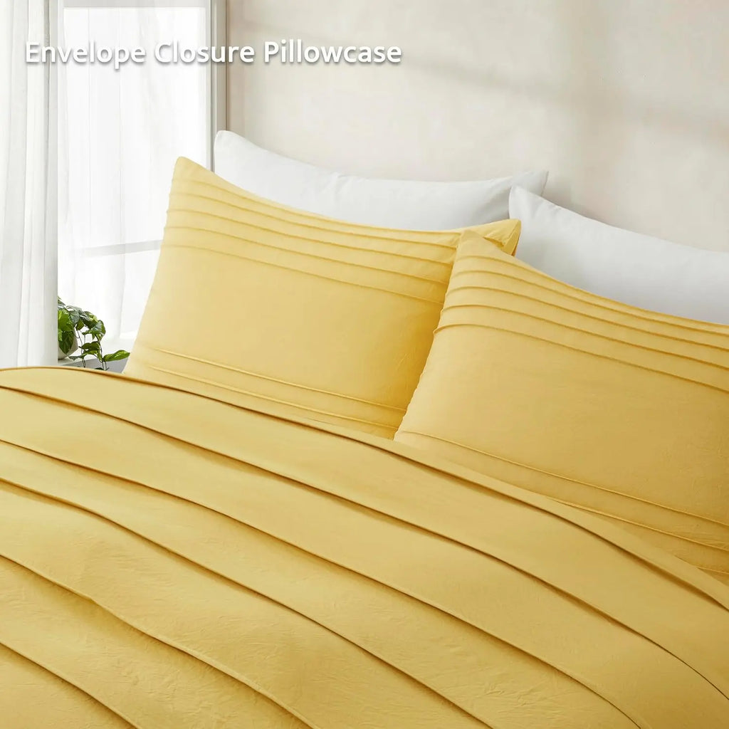 Oli Anderson Pleated Duvet Cover - 3 Piece Set