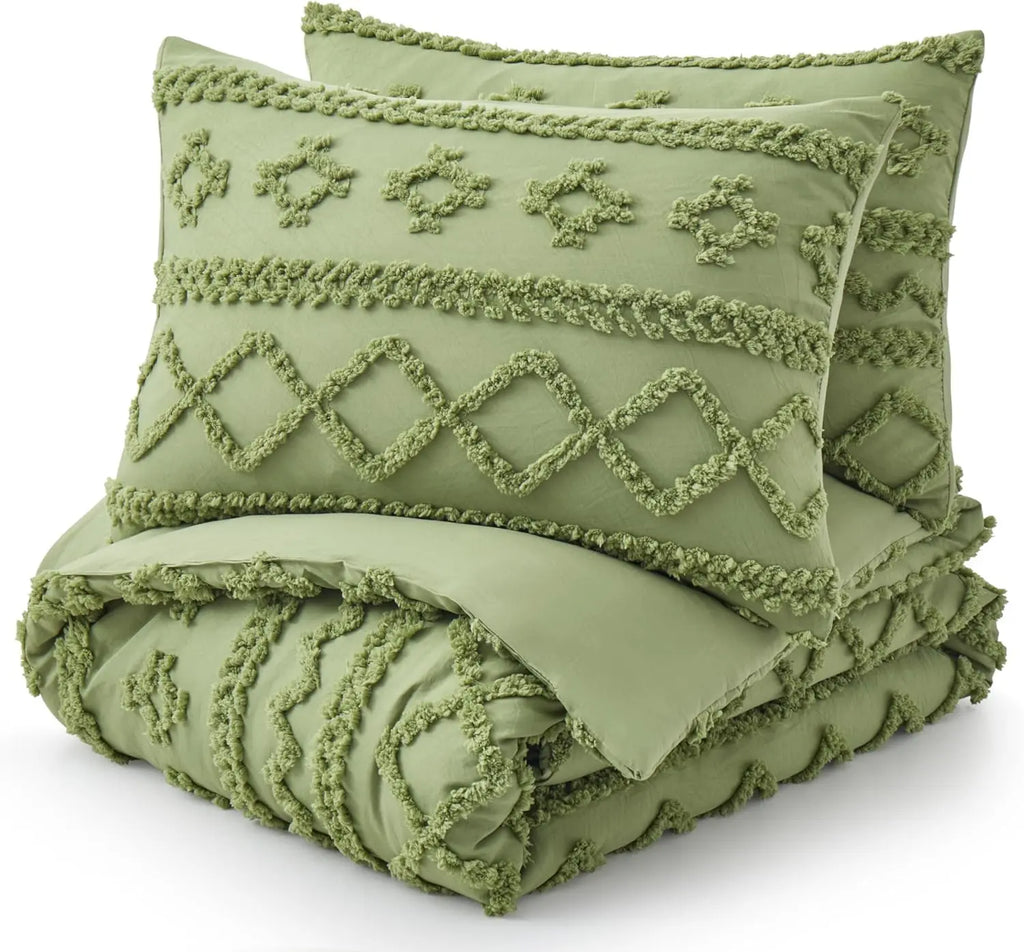 Oli Anderson Tufted Boho Fluffy Comforter Set - 3 Piece