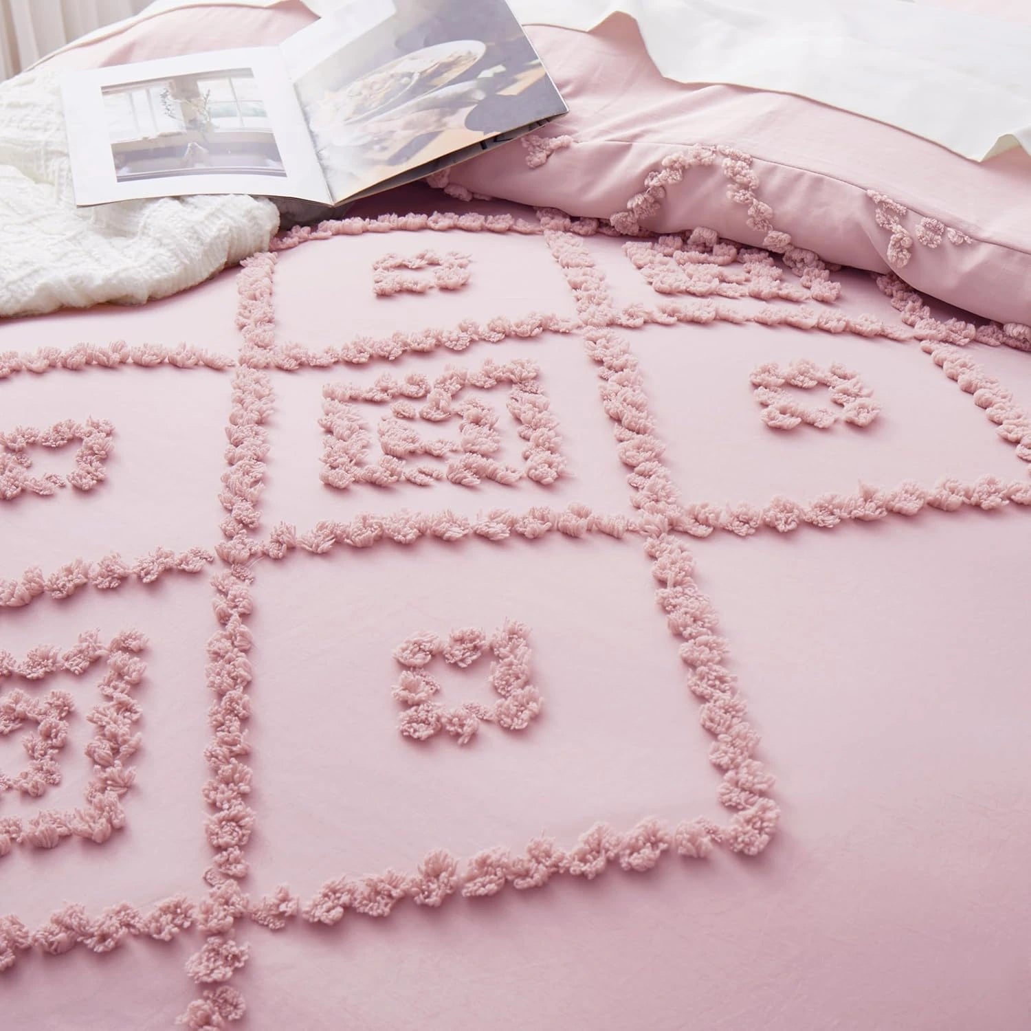 Oli Anderson Tufted Boho Embroidery Duvet Cover Set - 3 Piece