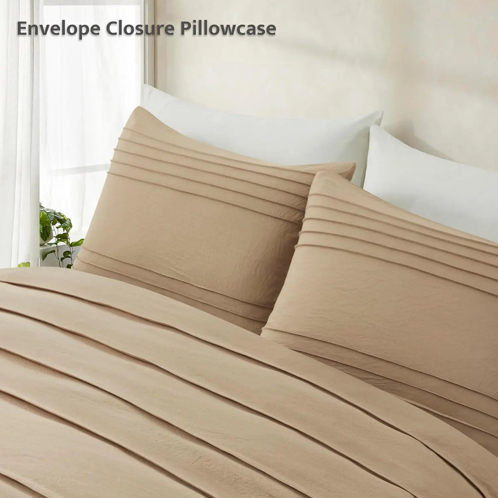 Oli Anderson Pleated Duvet Cover - 3 Piece Set